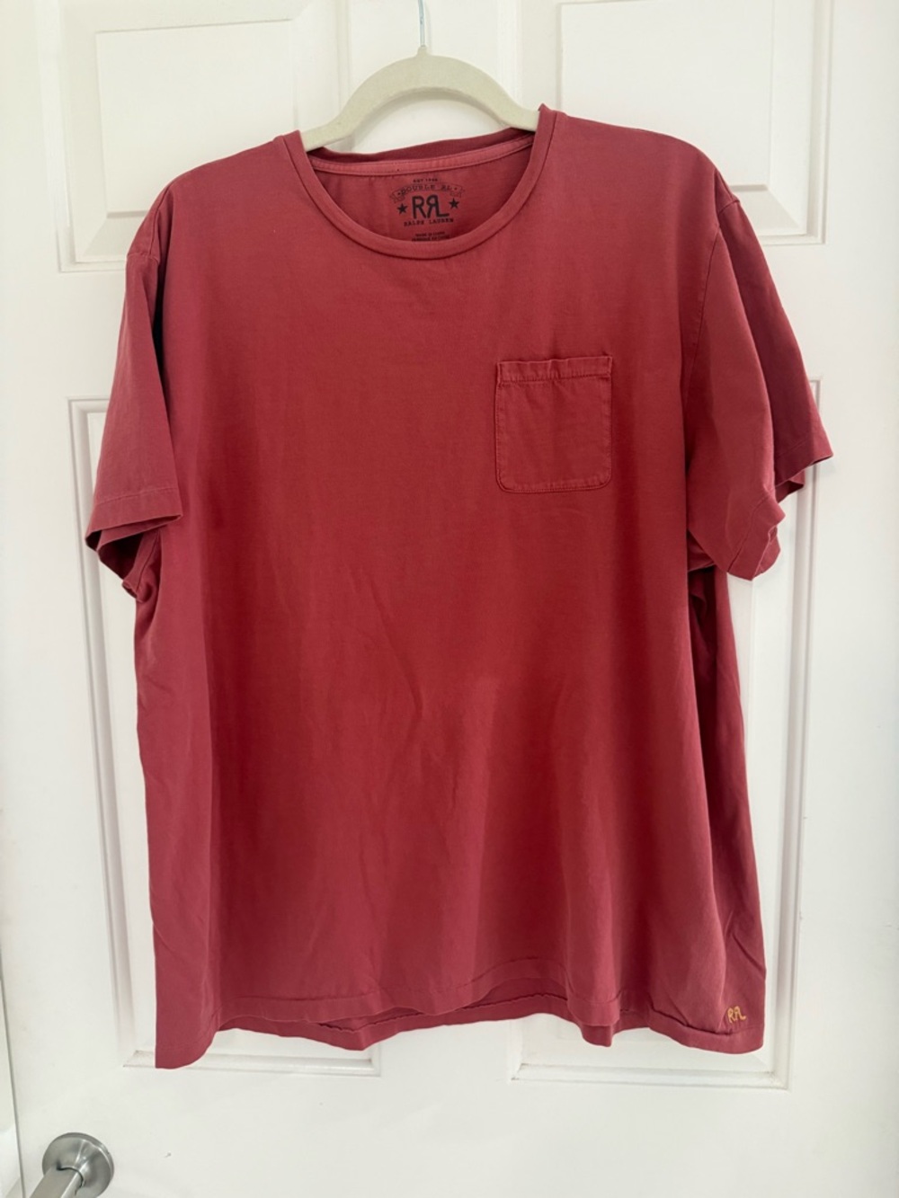 Ralph Lauren Double Cotton-Jersey Polo  T-Shirt Red RRL Sz XXL